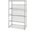 Quantum 1836SL6C 36" W x 18" D x 63" H Chrome Plated 63" Posts Slanted Shelving Unit