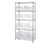 Quantum WR5-270CL 42" L x 18" W x 74" H Overall Size Chrome Plated Finish Bin Wire Shelving System