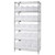Quantum WR6-265CL 36" W x 18" D x 74" H Includes 20 Clear Containers Chrome Plated Bin Wire Shelving System