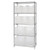 Quantum WR5-600800CL 36" W x 18" D x 74" H Includes 10 Clear Bins Chrome Plated Bin Wire Shelving System