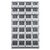 Quantum QLP-3661-240-28CL 36" L x 15" D x 61" H Gray Enamel Coated 16 Gauge Steel Heavy-Duty Wall Mounted Louvered Panel