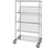 Quantum WRCSL5-63-1836 36" W x 18" D x 69" H Chrome Plated Slanted Shelf Enclosed Cart