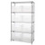 Quantum WR5-700CL 42" W x 18" D x 74" H Includes 5 Shelves Chrome Plated Bin Wire Shelving System