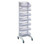 Quantum WS70-SS18-7S 18" W x 26"D x 74" H White and Chrome Finish Single Sided Partition Wall Starter Unit
