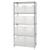Quantum WR5-800CL 36" W x 18" D x 74" H Includes 8 Clear Bins Chrome Plated Bin Wire Shelving System