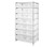 Quantum WR8-950952CL 36" W x 24" D x 74" H Chrome Plated Finish Bin Wire Shelving System