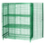 Quantum 1836-63SECP-2 36" W x 18"D x 63" H Green Epoxy Antimicrobial Finish Stationary Security Unit