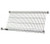 Quantum 1848SL6C 48" W x 18" D x 63" H Chrome Plated 63" Posts Slanted Shelving Unit