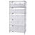 Quantum WR6-260CL 36" W x 18" D x 74" H Includes 15 Clear Containers Chrome Plated Bin Wire Shelving System