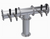Krowne KPTH-4S 4 Faucets Stainless Steel Countertop Krowne Pipe T-Head Tower