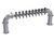 Krowne KPTP-10S 10 Faucets Stainless Steel Countertop Krowne Pass Through Pipe Tower