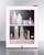 Summit LX114LPTP 0.85 Cu. Ft. Pink Glass 1 Door BeautiFridge Cosmetics Refrigerator - 115 Volts