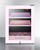 Summit LX114LPTP 0.85 Cu. Ft. Pink Glass 1 Door BeautiFridge Cosmetics Refrigerator - 115 Volts