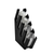 Dispense-Rite LID-4BT 4 Sections Black Polystyrene Countertop Slim Design Cup and Lid Organizer