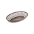 CAC China TTFB-09BN 9.25" L Brown Polypropylene Oval Fast Food Basket (3 Dozen Per Case)