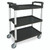 Lakeside 2500 300 Lbs. Black Polyethylene 3 Shelves Bus Cart