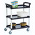 Lakeside 2500 300 Lbs. Black Polyethylene 3 Shelves Bus Cart