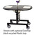 Lakeside 74405 43" W Plastic Laminated Wood Oval Simplicity Series Room Service Table