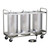 Lakeside 786 Adjust-a-Fit 7.5" Dia. Round Stainless Steel 3-Tube Open Heated Mobile Dish Dispenser