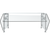 Vollrath SS-6BG-041S-HSL 59"W x 3/8" Thick Tempered Glass Panels 11 Gauge Stainless Steel Tubing Single Sided Push-Button Mechanism 6-Series Velocity Breath Guard - 120 Volts 1120 Watts