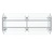 Vollrath SS-6BG-052S-HSL 73" W x .37" Thick Tempered Glass Panels Stainless Steel Frame Double Sided 6-Series Velocity Breath Guard