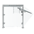 Vollrath SS-6BG-051S-LED 73"W x 3/8" Thick Tempered Glass Panels 11 Gauge Stainless Steel Tubing Single Sided Push-Button Mechanism 6-Series Velocity Breath Guard - 120 Volts 20 Watts