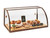 Cal-Mil 3611 36" W x 19-1/2" D x 17-1/4" H Brown Metal Frame Acrylic Body Curved Front Sierra Bakery Display Case