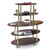 Lakeside 37212 50" W Rounded Oval 5 Open Shelves Dessert Cart