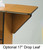 Lakeside 66109 33.5" W Laminate 1 Compartment Hinge Put-Out Shelf Compact Service Cart
