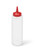 Vollrath 2812-1302 12 Oz. Clear Bottle with Red Cap Traex Twin Tip Squeeze Bottle Dispenser