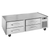 Randell RES1R3-105C4 105" W Stainless Steel Exterior Three Sections Refrigerated Counter or Equipment Stand - 115 Volts