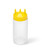 Vollrath 3316-1308 16 Oz. Clear Bottle with Yellow Cap Traex Tri Tip Squeeze Bottle
