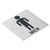 TableCraft Products B10 5" W x 5" H Stainless Steel Cash & Carry Sign "Men Restroom" With Pressure Sensitive Adhesive Backing