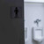 TableCraft Products B10 5" W x 5" H Stainless Steel Cash & Carry Sign "Men Restroom" With Pressure Sensitive Adhesive Backing