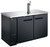 Omcan USA 50067 Two 0.5 Kegs Capacity Black Stainless Steel 1 Dispenser Draft Beer Cooler - 110 Volts 0.2 HP