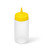 Vollrath 4916-1308 16 Oz. Clear Bottle with Yellow Cap Traex Color-Mate Squeeze Bottle Dispenser