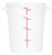 Omcan USA 80187 4 Qt. White Polypropylene Round Food Storage Container