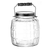 Anchor 85728AHG17 1 Gallon Clear Glass with Brushed Metal Lid Barrel Jar