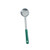 Omcan USA 80779 4 Oz. One-Piece Stainless Steel Solid Portion Control Spoon with Green Handle