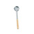 Omcan USA 80783 3 Oz. One-Piece Stainless Steel Perforated Portion Control Spoon with Ivory Handle