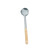Omcan USA 80778 3 Oz. One-Piece Stainless Steel Solid Portion Control Spoon with Ivory Handle