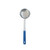 Omcan USA 80781 8 Oz. One-Piece Stainless Steel Solid Portion Control Spoon with Blue Handle