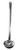Omcan USA 80754 3 Oz. One Piece Stainless Steel Ladle