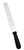 Omcan USA 80000 7.94" x 1.25" Stainless Steel Blade with Black Plastic Handle Bakery Spatula