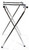 Omcan USA 39617 19"W x 16"D x 31"H (2) Stretched Secure Belts Chrome Finish Foldable Tray Stand