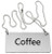 Omcan USA 80134 "Coffee" Stainless Steel Hanging Beverage Sign with Chain
