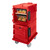 Cambro UPC600158 Front Loading One-Piece Double Wall Polyethylene Shell Approximate Capacity 45 Qt. Molded-In Handles and Bumpers Nylon Latch Air-Tight Gasket Hot Red Ultra Camcart Food Pan Carrier