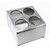 Omcan USA 80816 Stainless Steel 4 Holes Holder Flatware Cylinder