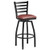 Omcan USA 47593+69746 Armless Bar Height Metal Ladder Back Swivel Chair