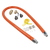 Omcan USA 47872 60" Long Orange Stainless Steel Commercial Gas Hose Kit